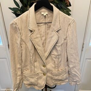 J Jill Minimalist Linen Blazer Jacket 12